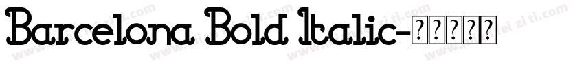 Barcelona Bold Italic字体转换